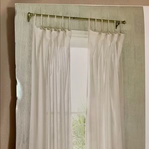 84” Long “Flutter” Skinny Tab-Top Curtain Panels